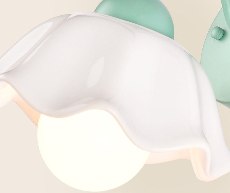 Luz de plataforma acampanada Cerámica de estilo pastoral americano 1 apliques de luz