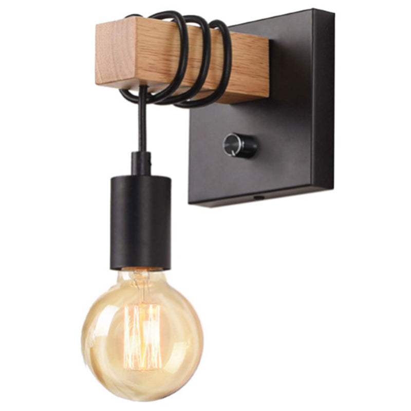 Lampada del braccio di oscillazione lampada in stile minimalista creativo 1 legno 1 flione di luce