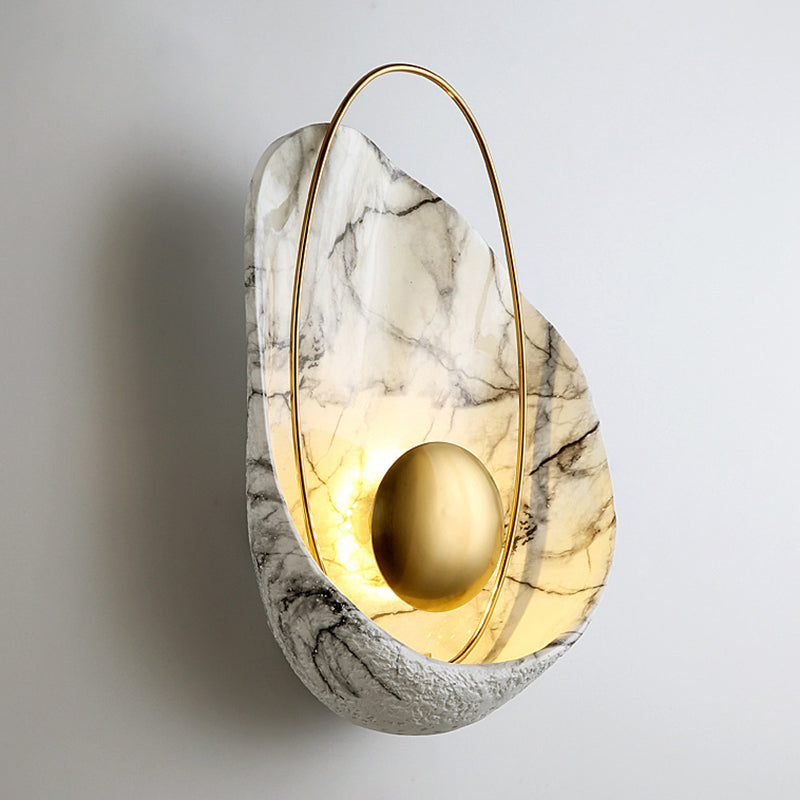 Conchoidal SCONCE LICTE FICTURE Moderne Creative Style Resin 1 Light Sconces