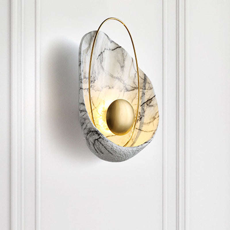 Conchoidal SCONCE LICTE FICTURE Moderne Creative Style Resin 1 Light Sconces