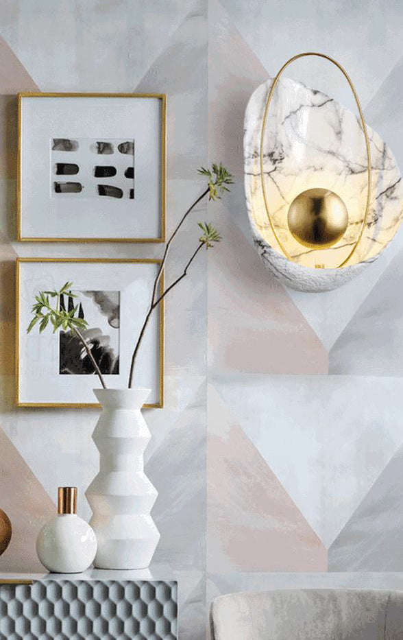 Conchoidal SCONCE LICTE FICTURE Moderne Creative Style Resin 1 Light Sconces