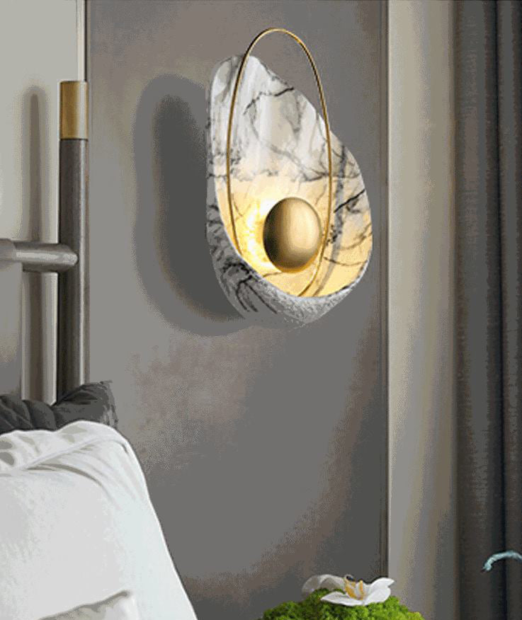 Conchoidal SCONCE LICTE FICTURE Moderne Creative Style Resin 1 Light Sconces