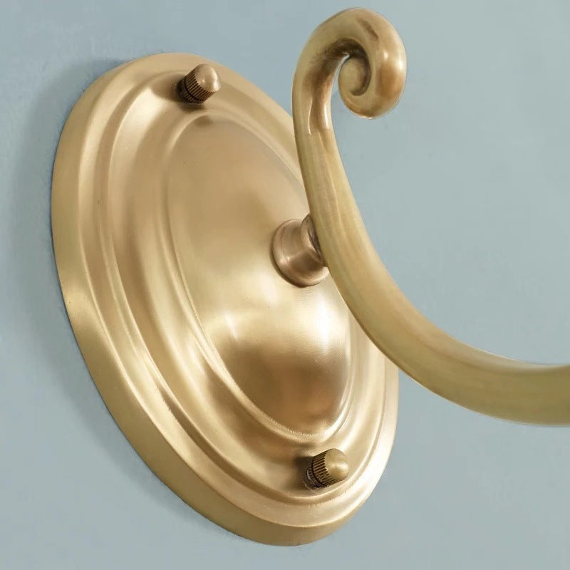 Opalinglas Blütenblattwand Lampe Vintage Style 1/2-Licht Wohnzimmer Leuchte im Messing