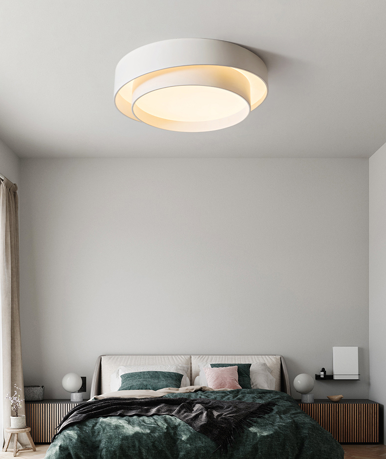 Nordic Modern Flush Mount Ceiling Light LED Spiral Flush Mount Lighting for Bedroom