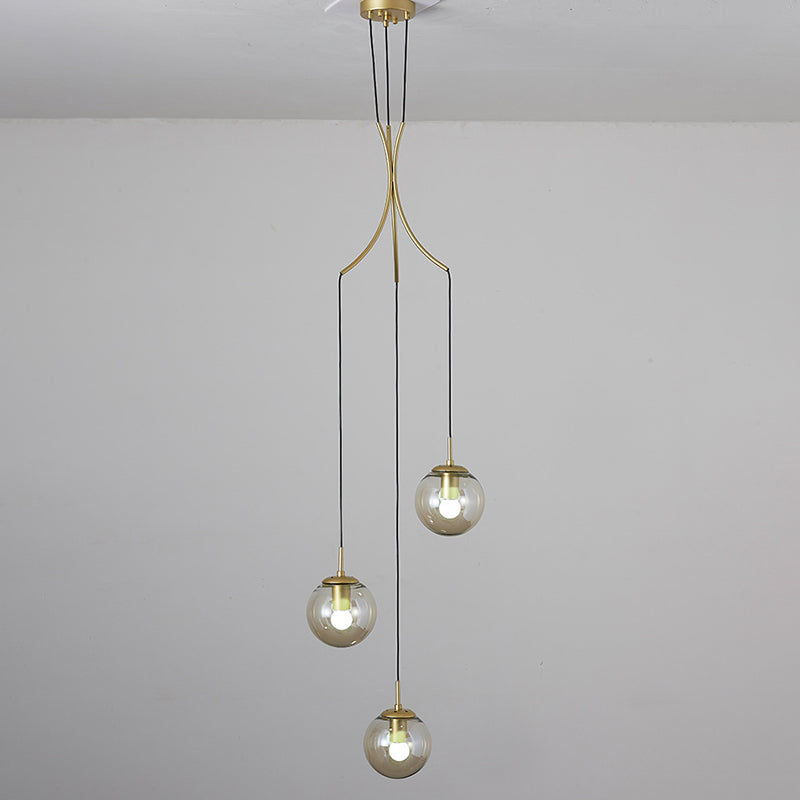 Globe Hanging Light Fixtures Modern Simplicity Glass Ceiling Pendant for Living Room