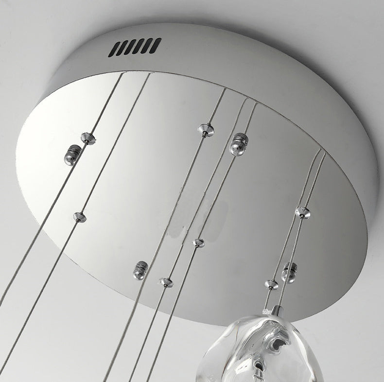 Cherries Hanging Light Fixtures Contemporary Glass Ceiling Pendant for Stairwell