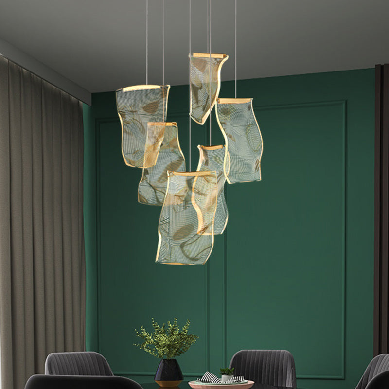 Papierhängendes Leuchten nordisch einfacher Acryldecke -Anhänger für Wohnzimmer
