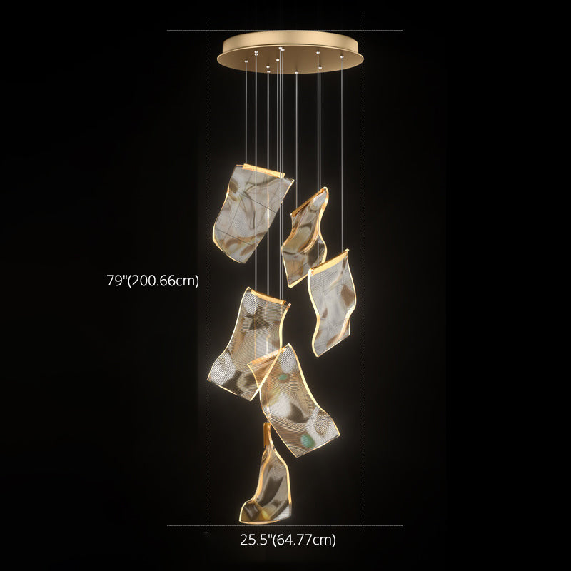 Papierhängendes Leuchten nordisch einfacher Acryldecke -Anhänger für Wohnzimmer