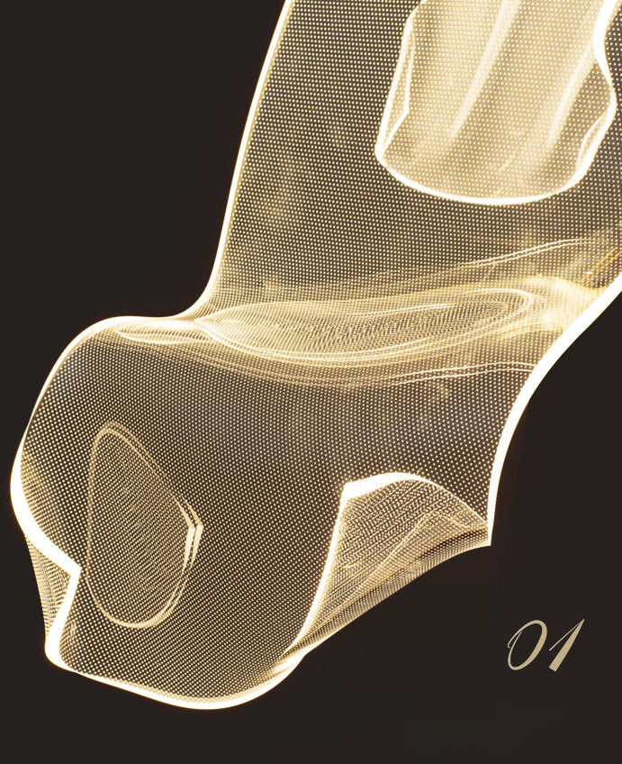 Papierhängendes Leuchten nordisch einfacher Acryldecke -Anhänger für Wohnzimmer