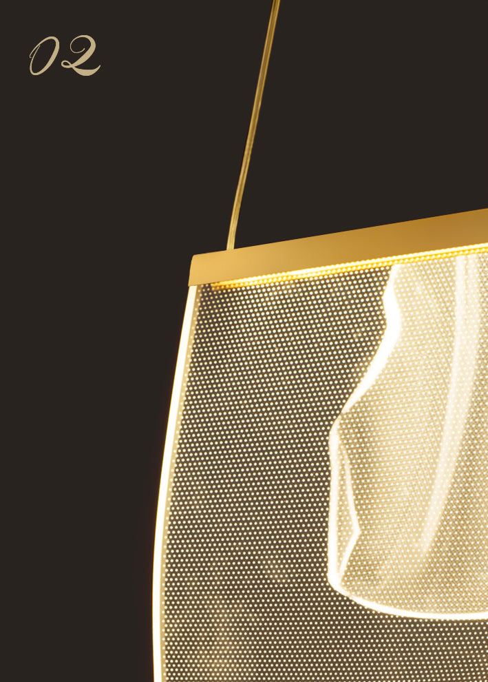 Papierhangende verlichtingsarmaturen Noordse eenvoudige acrylplafondhanger voor woonkamer