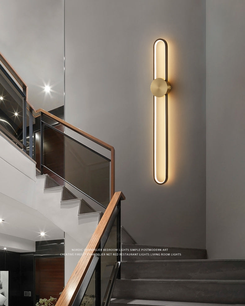 Estilo de lujo moderno Lineal Mall Donce Copper 1 Discontros de luz