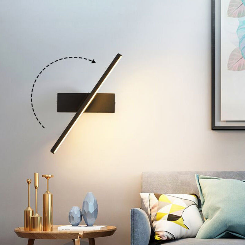 Modern Nordic Style Linear Wall Sconce Aluminum 1 Light Sconces for Study Bedroom