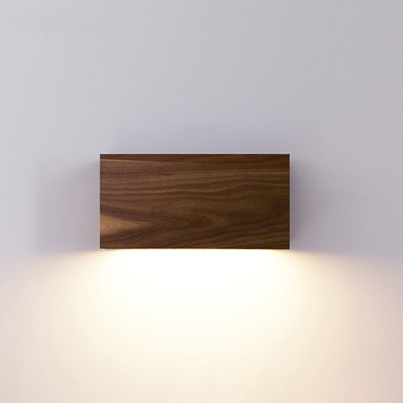 Moderno de estilo minimalista de estilo rectangular de lámpara de madera de lámpara de madera