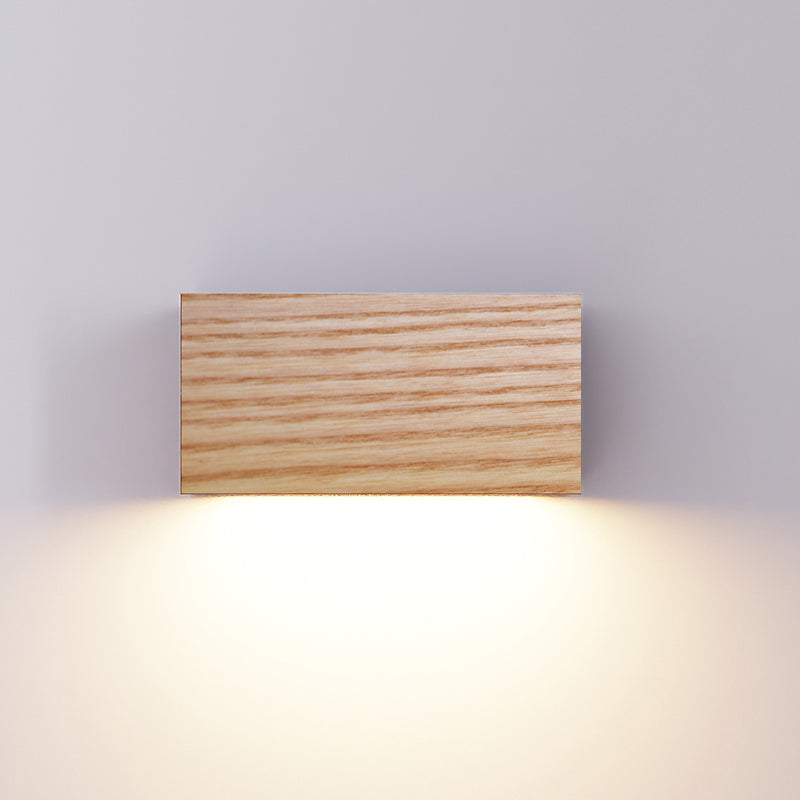 Moderno de estilo minimalista de estilo rectangular de lámpara de madera de lámpara de madera