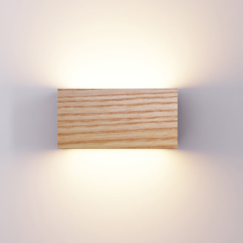 Moderno de estilo minimalista de estilo rectangular de lámpara de madera de lámpara de madera