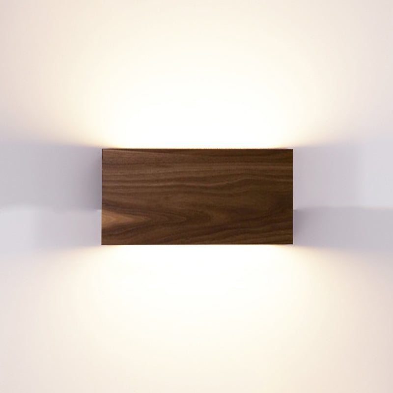 Moderno de estilo minimalista de estilo rectangular de lámpara de madera de lámpara de madera