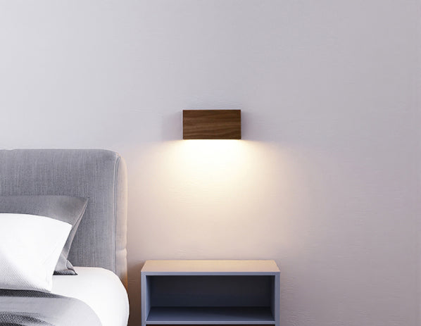 Moderno de estilo minimalista de estilo rectangular de lámpara de madera de lámpara de madera