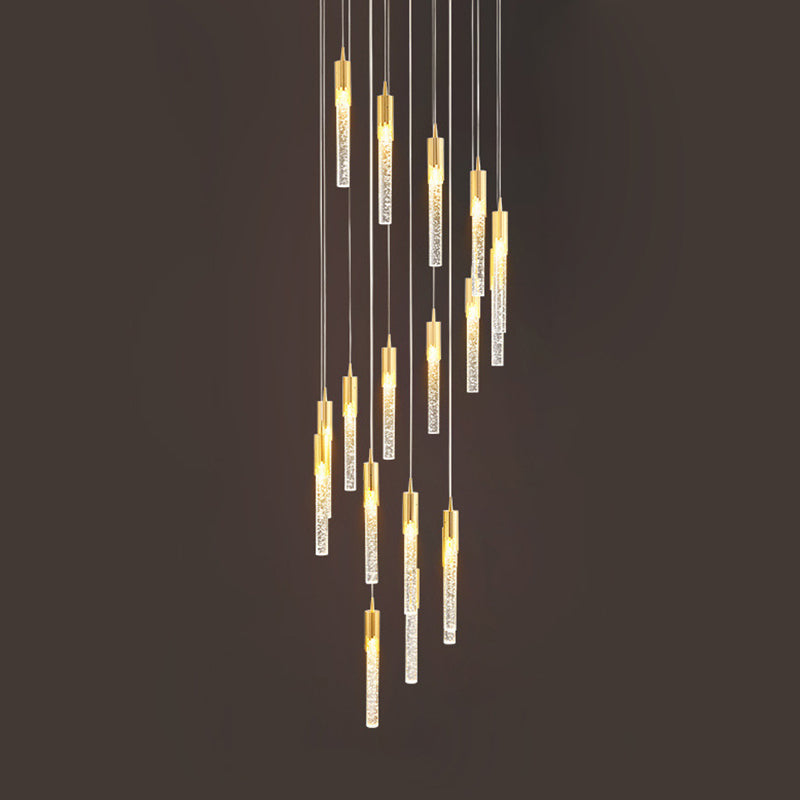 Column Hanging Light Fixtures Post-Modern Aluminum Ceiling Pendant for Living Room