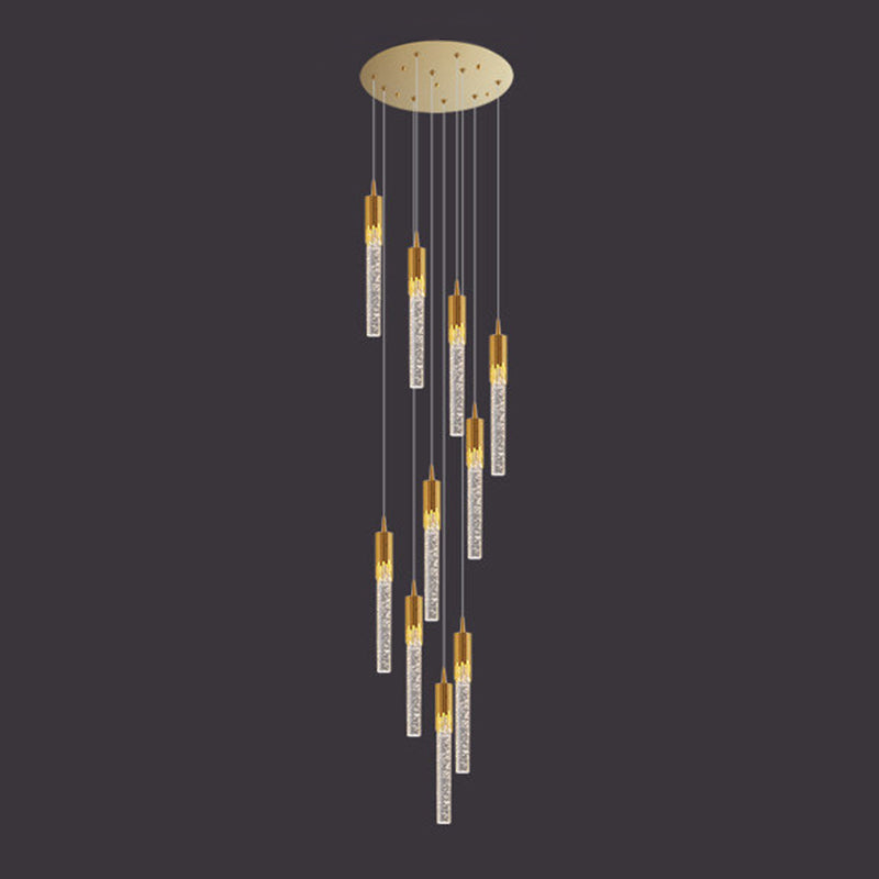 Column Hanging Light Fixtures Post-Modern Aluminum Ceiling Pendant for Living Room