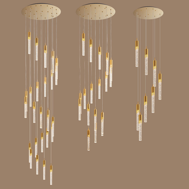 Column Hanging Light Fixtures Post-Modern Aluminum Ceiling Pendant for Living Room