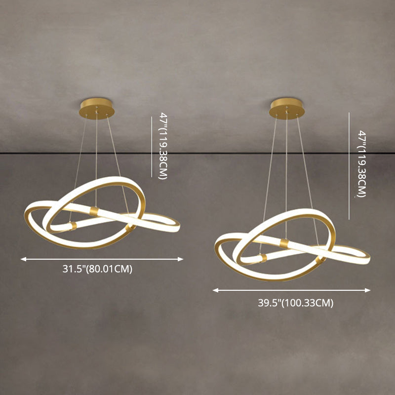 Kronleuchterleuchte Designer Moderner Einfachheit Metall Anhänger Beleuchtung für das Restaurant