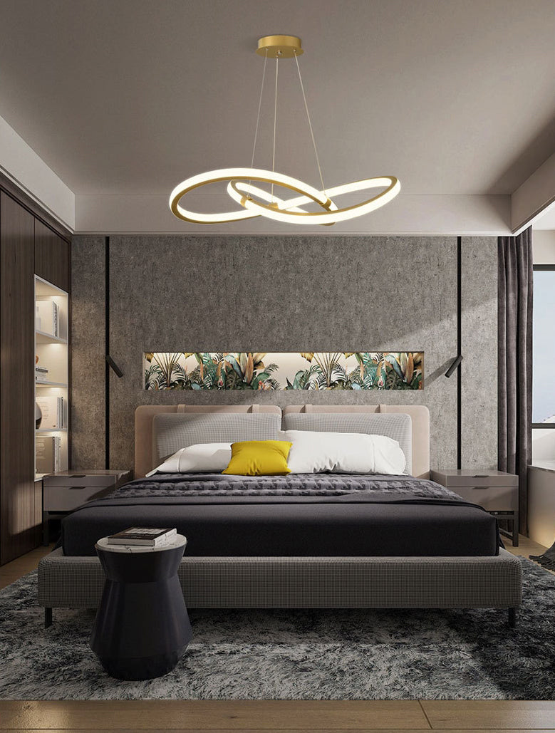 Kronleuchterleuchte Designer Moderner Einfachheit Metall Anhänger Beleuchtung für das Restaurant