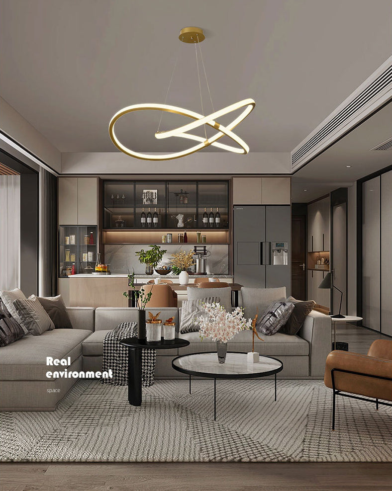 Kronleuchterleuchte Designer Moderner Einfachheit Metall Anhänger Beleuchtung für das Restaurant