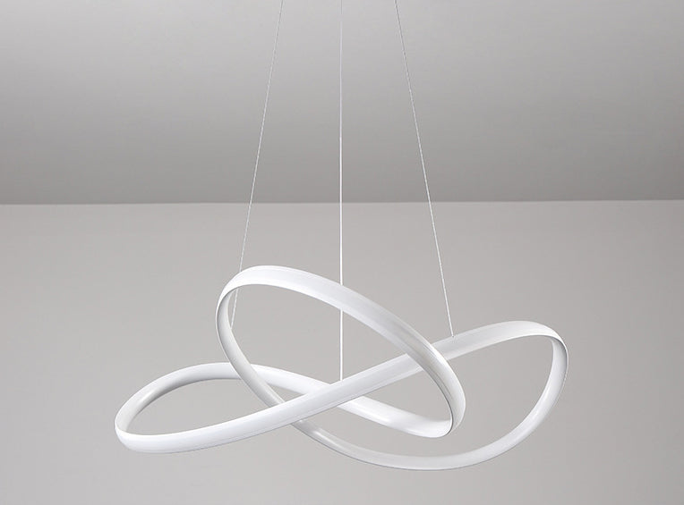 Postmodern Twist Suspended Lighting Fixture Metal Hanging Ceiling Fixture for Restaurant