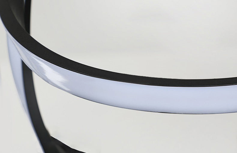 Contemporary Symmetrical Curves Chandelier Lights Aluminum Pendant Ceiling Lights for Living Room