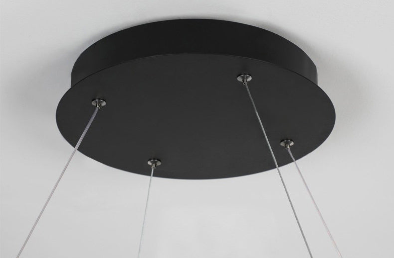 Contemporary Symmetrical Curves Chandelier Lights Aluminum Pendant Ceiling Lights for Living Room