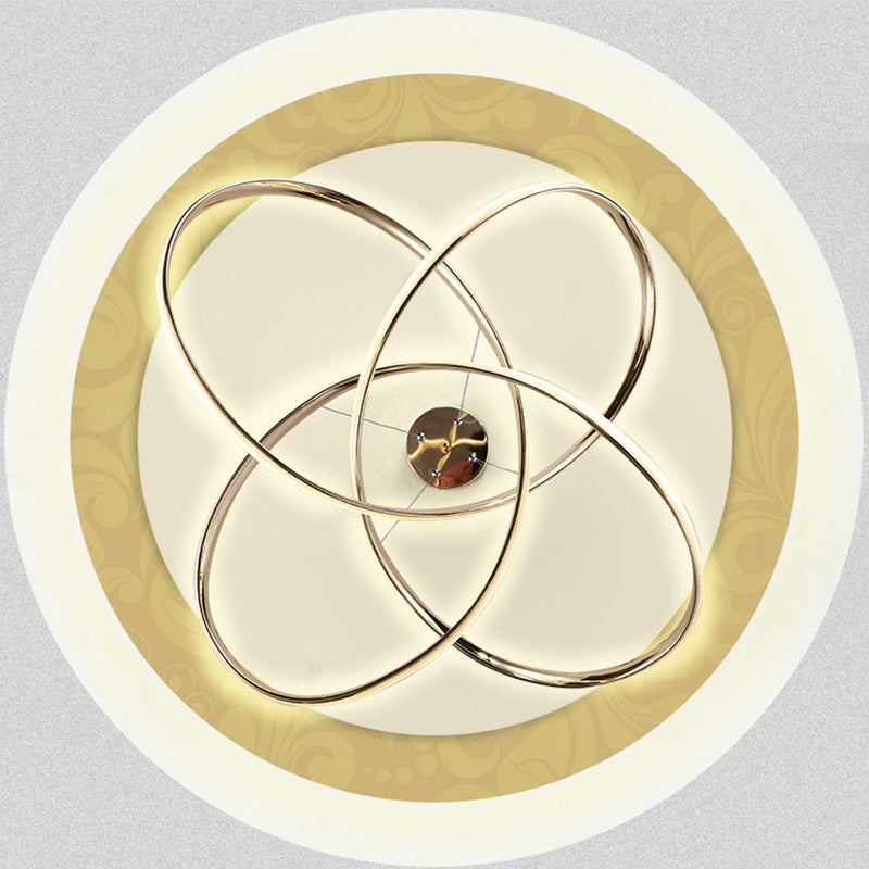 Modern Simplicity Spiral LED Chandelier Light Fixtures Metallic Hanging Pendant Lights for Restaurant