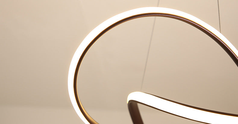 Modern Twist Suspended Lighting Fixture Metallic Pendant Lighting Fixtures for Restaurant