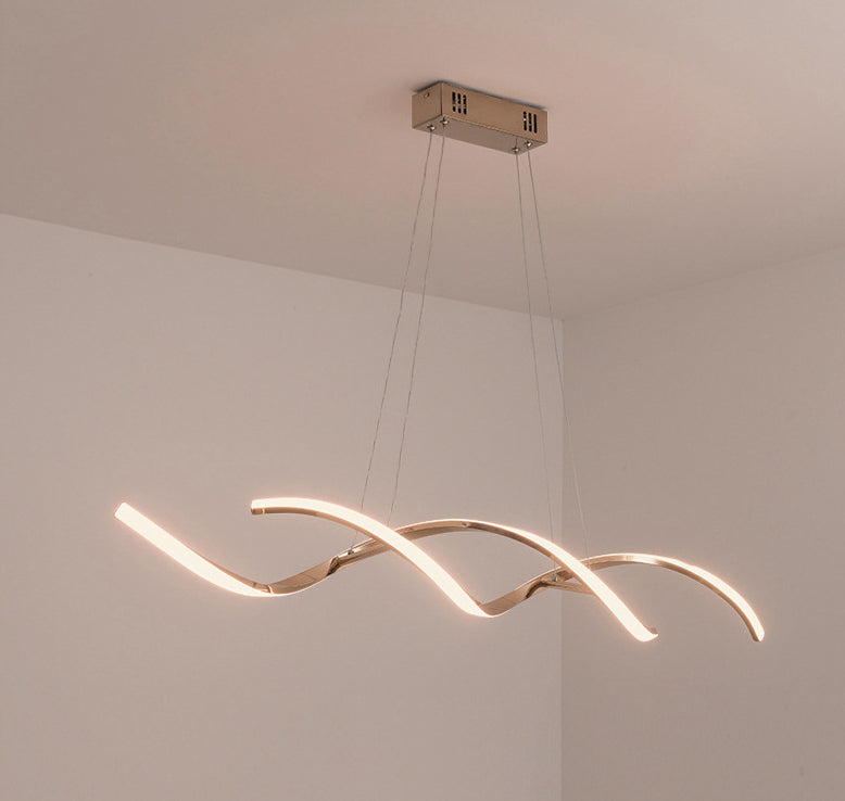 Lampada ad ondatura contemporanea lampada a sospensione in metallo Light per soggiorno