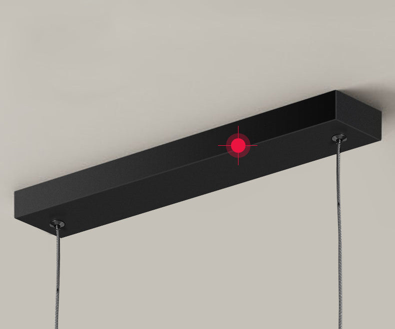Nordic Minimalist Rectilinear Chandelier Lamp Metal Hanging Pendant Lights for Restaurant