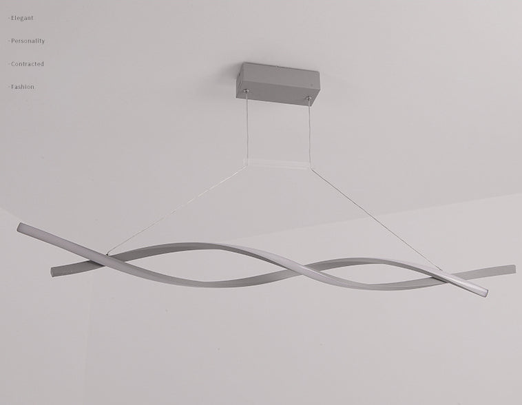 Moderne lineaire kroonluchter verlichtingsarmaturen Metallic Hanging Light Kit voor restaurant