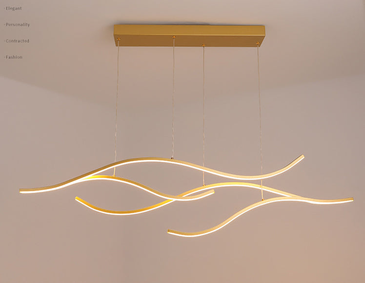 Eigentijdse zwaaiende kroonluchter hanglamp metallic hangende verlichtingsarmaturen voor slaapkamer