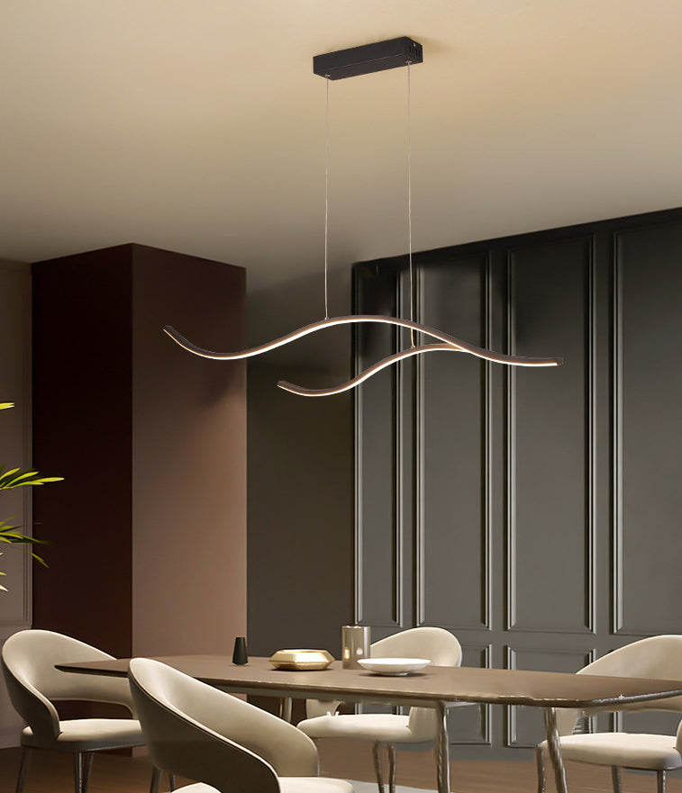 Eigentijdse zwaaiende kroonluchter hanglamp metallic hangende verlichtingsarmaturen voor slaapkamer