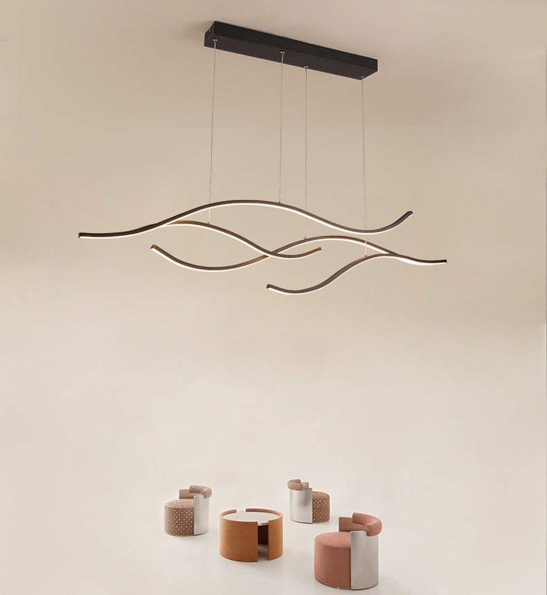 Eigentijdse zwaaiende kroonluchter hanglamp metallic hangende verlichtingsarmaturen voor slaapkamer