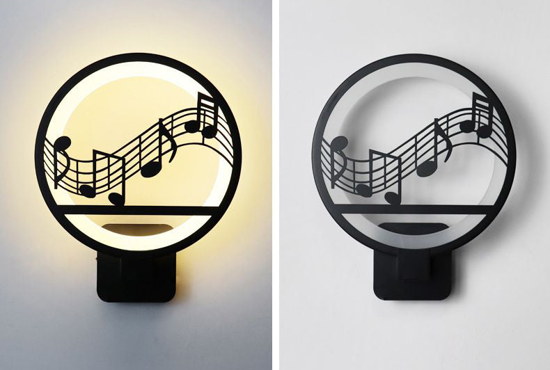 Adjustable Light 1 Light Round Shade Wall Sconce Modern Minimalist Style Acrylic Sconces