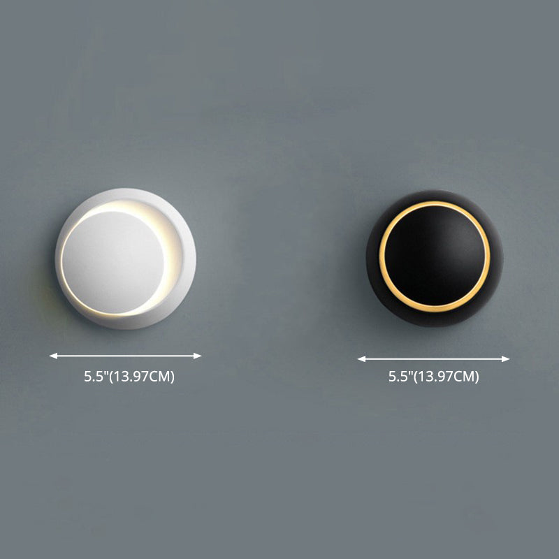 Round Shade Wall Sconce Modern Simple Style Resin 1 Light Sconces for Bedroom