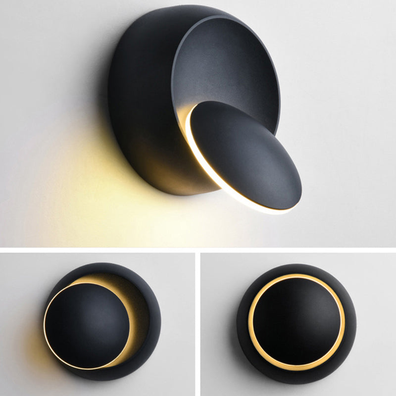 Round Shade Wall Sconce Modern Simple Style Resin 1 Light Sconces for Bedroom