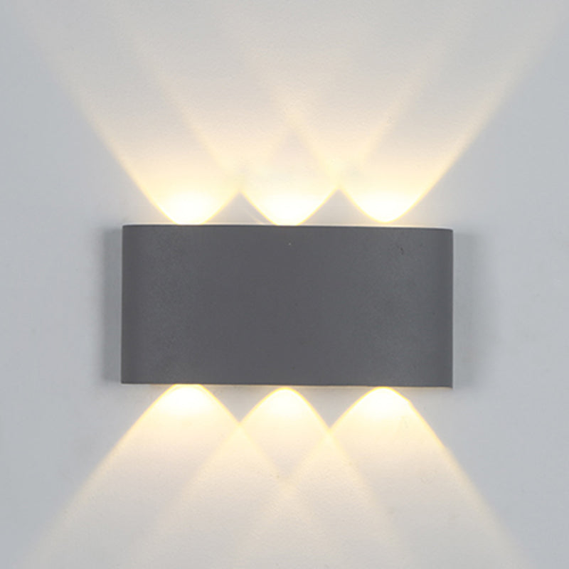 Mata rectangular de pared simple macarons estilo metal 1 apliques de luz