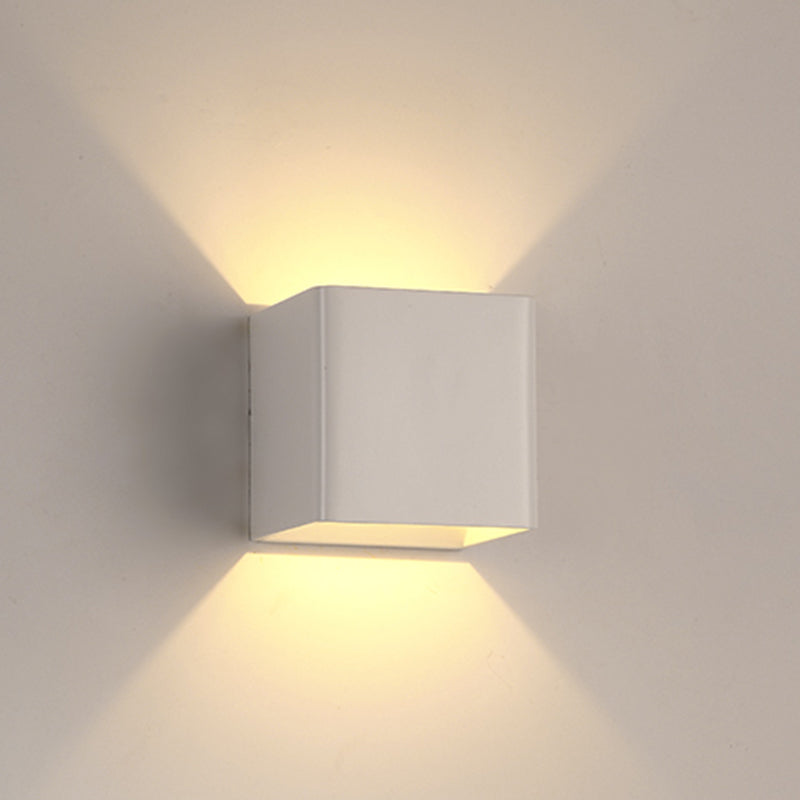 Mata rectangular de pared simple macarons estilo metal 1 apliques de luz