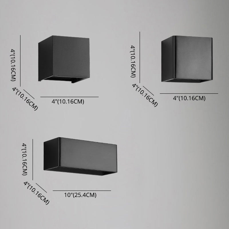 Mata rectangular de pared simple macarons estilo metal 1 apliques de luz