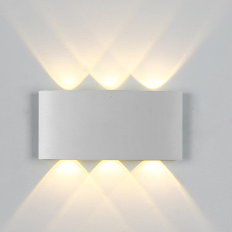 Mata rectangular de pared simple macarons estilo metal 1 apliques de luz