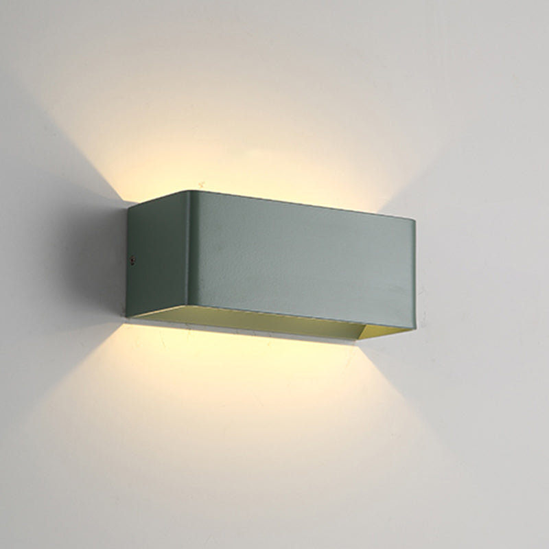 Mata rectangular de pared simple macarons estilo metal 1 apliques de luz