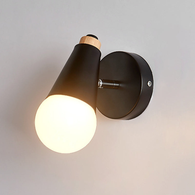 Ángulo ajustable 1 Luz de luz CONO Luz de pared Macaron Minimalista Metalista de metal de estilo