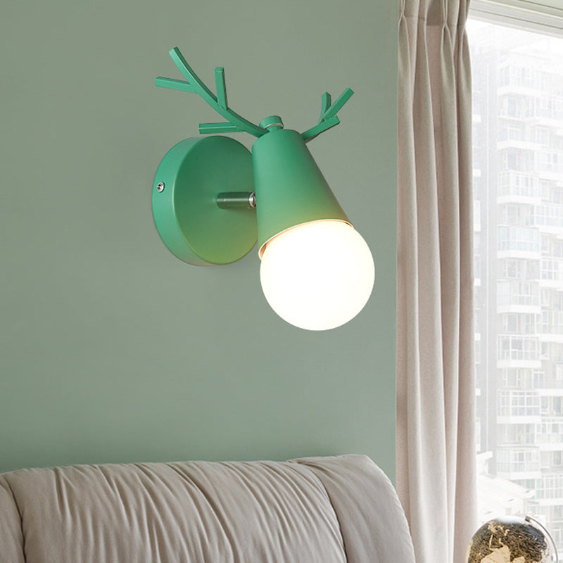 Ángulo ajustable 1 Luz de luz CONO Luz de pared Macaron Minimalista Metalista de metal de estilo