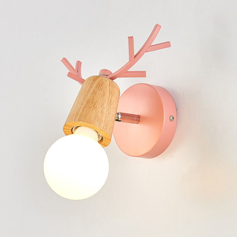 Ángulo ajustable 1 Luz de luz CONO Luz de pared Macaron Minimalista Metalista de metal de estilo