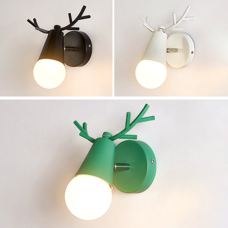 Ángulo ajustable 1 Luz de luz CONO Luz de pared Macaron Minimalista Metalista de metal de estilo